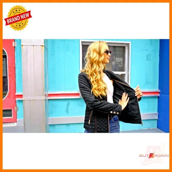 Quilted Puffer Jacket Lightweight Stand Collar Chic Minimal Winter Coat